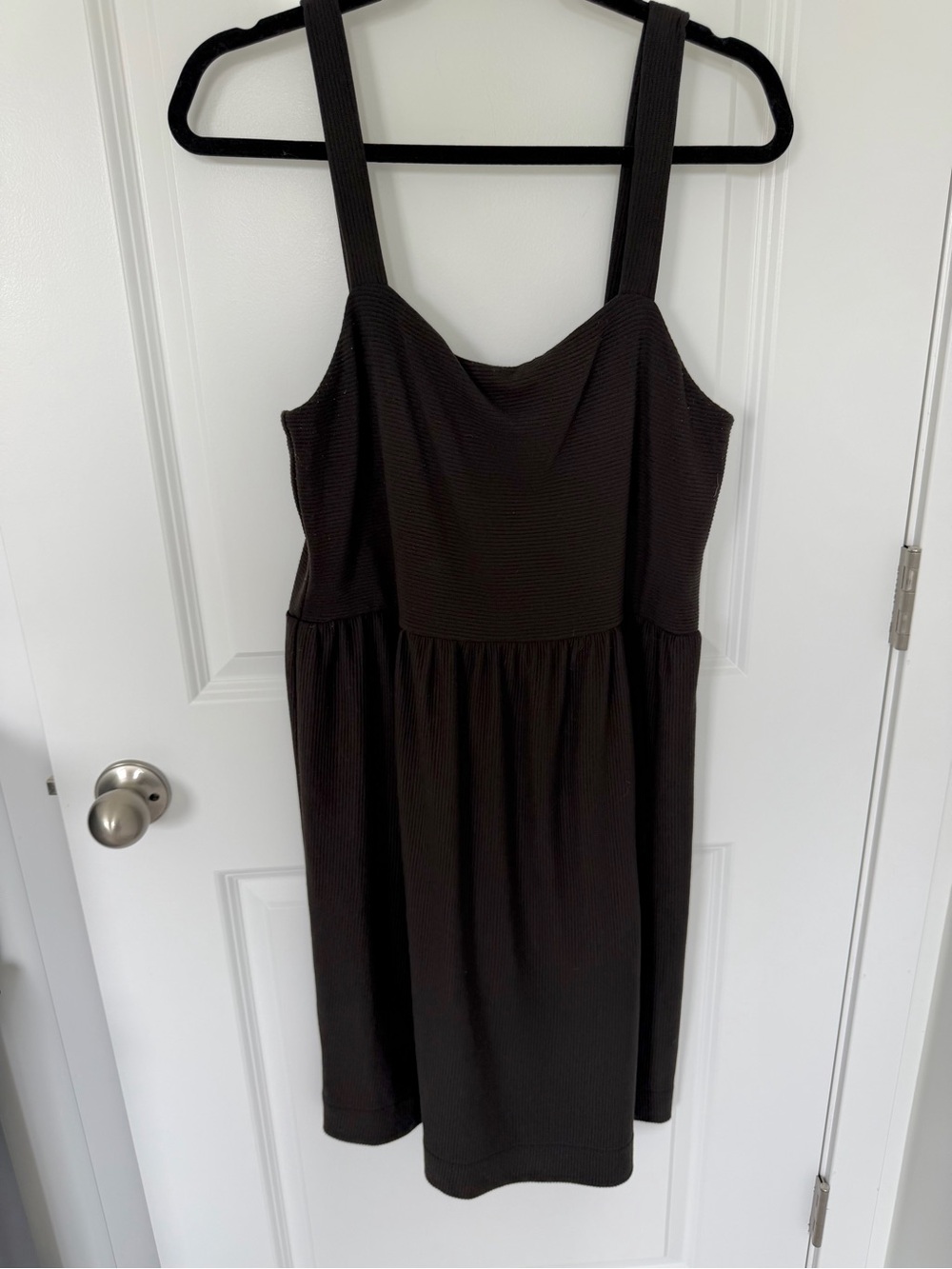 LOFT Ribbed Black Dress